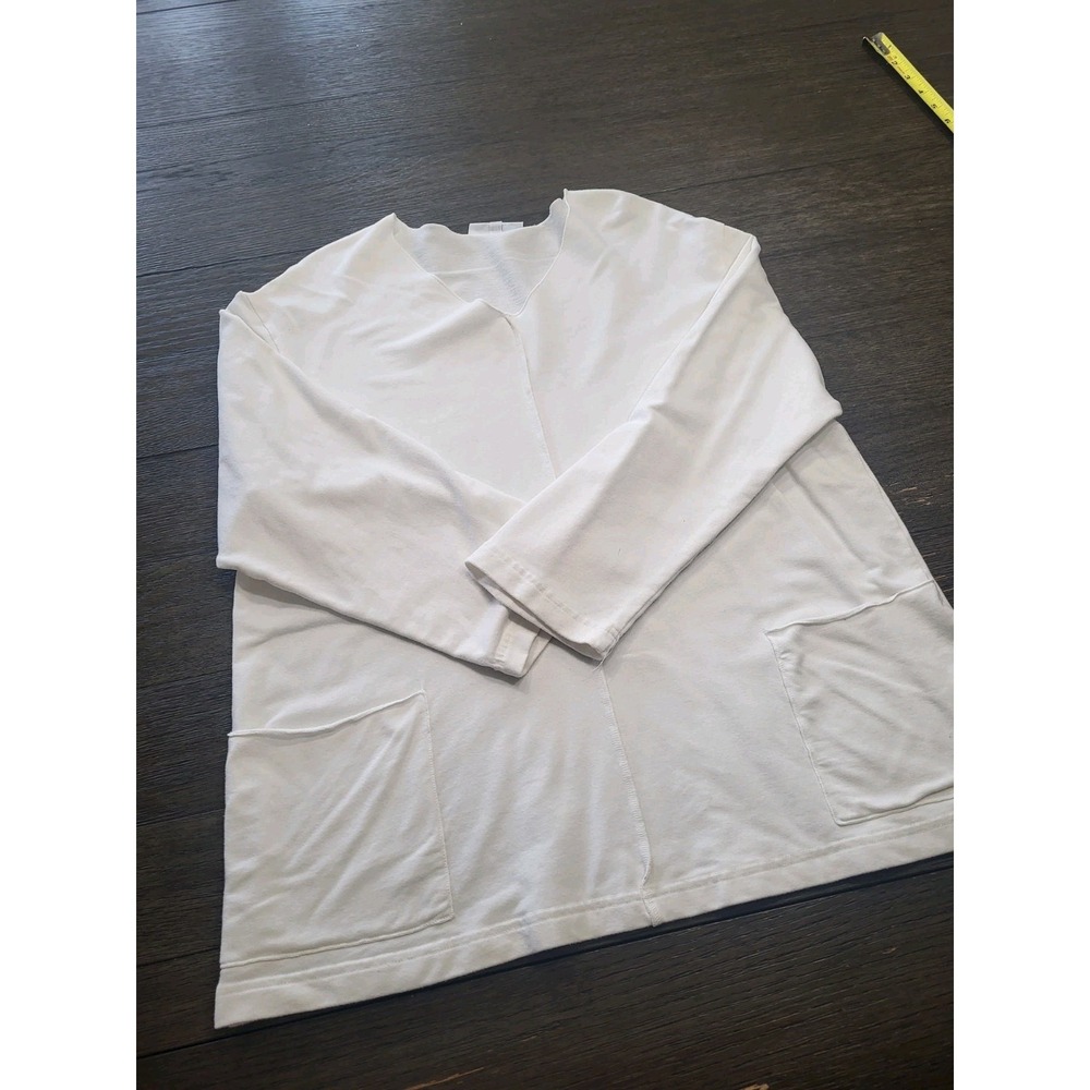 Bryn‎ Walker Sunday Shirt Womens Medium White Long Sleeve Pockets Oversized USA - Picture 6 of 7